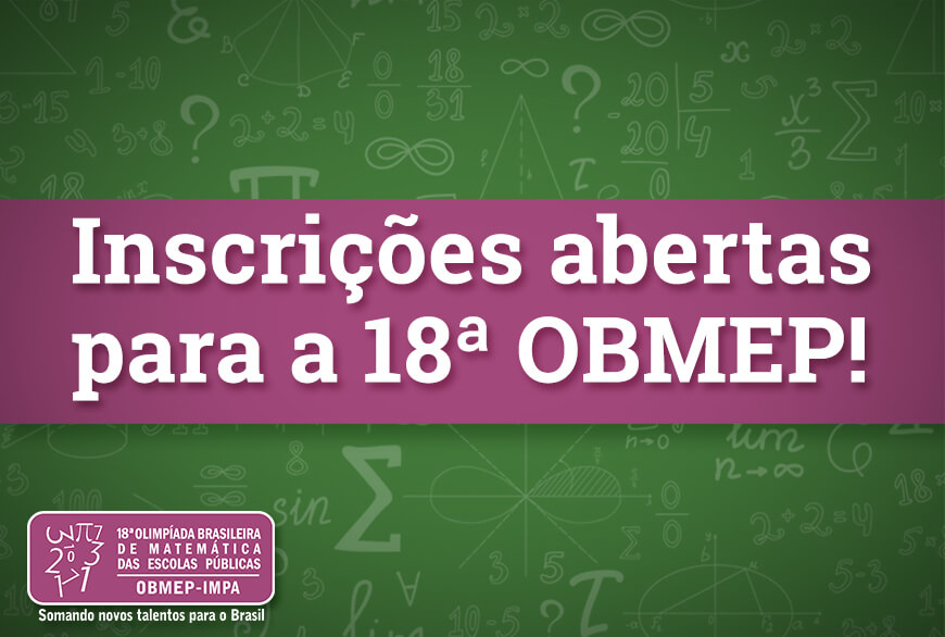 Abertas inscrições para Olimpíada de Matemática Obmep 2023